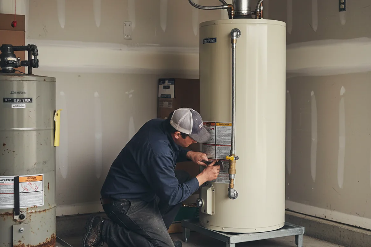 Water heater and shutoff valve replacement in River Edge